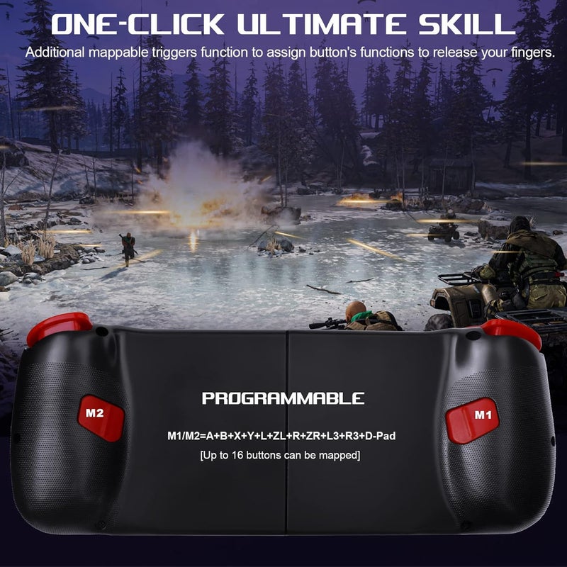 Megadream Mobile Game Controller Gamepad for iPhone iOS Android PC: Works with iPhone 17/16/15/14/13/12/11, iPad, Samsung Galaxy, TCL, Tablet, Call of Duty, Diablo Immortal - Directly Play (Black) - Image 2